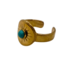 Anel Ajustável Turquesa Celestial Ouro _ 02