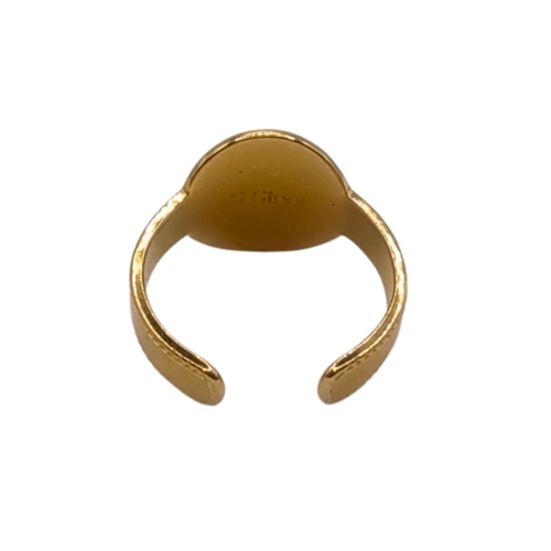 Anel Ajustável Turquesa Celestial Ouro _ 03