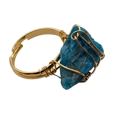 Deslumbrante Anel Ajustável de Apatita - 01