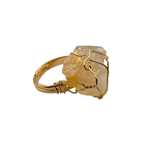 Deslumbrante Anel Ajustável de Citrino - 02