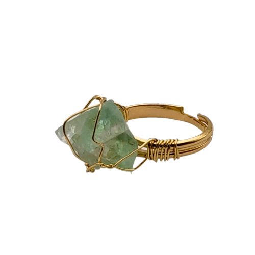 Deslumbrante Anel Ajustável de Fluorita - 01