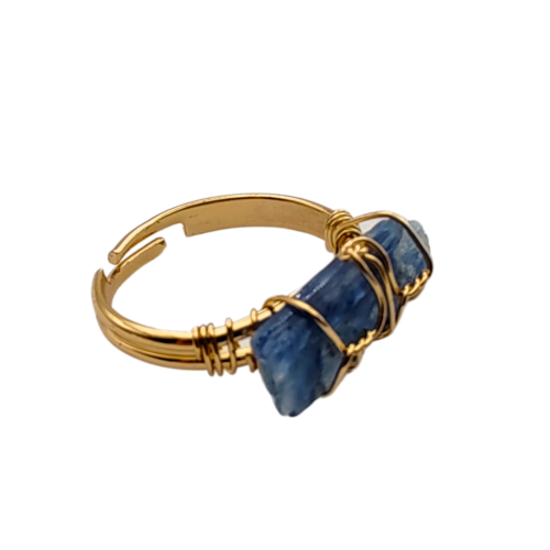 Deslumbrante Anel Ajustável de Kyanite Azul - 02