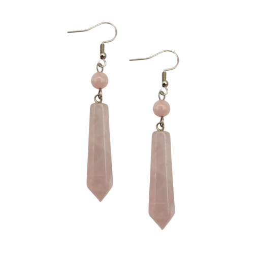 Deslumbrante Brinco de Quartzo Rosa - 02