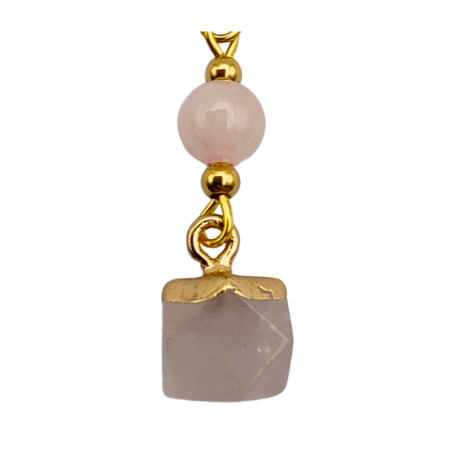 Energiza.ME - Deslumbrante Brinco de Quartzo Rosa Banhado a Ouro 03 1 Deslumbrante Brinco de Quartzo Rosa Banhado a Ouro - 03