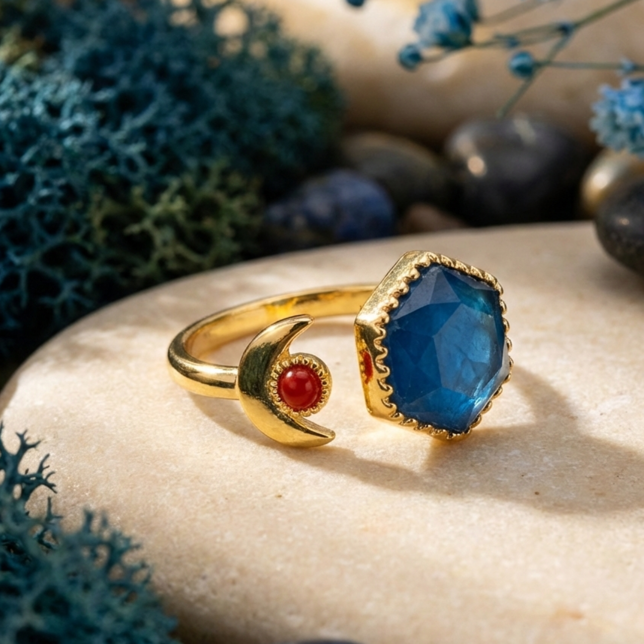 Eclético Anel Ajustável de Apatita - Energiza.ME - Acessórios em Pedras Naturais e Terapias Eclético Anel Ajustável de Apatita - Energiza.ME - Acessórios em Pedras Naturais e Terapias