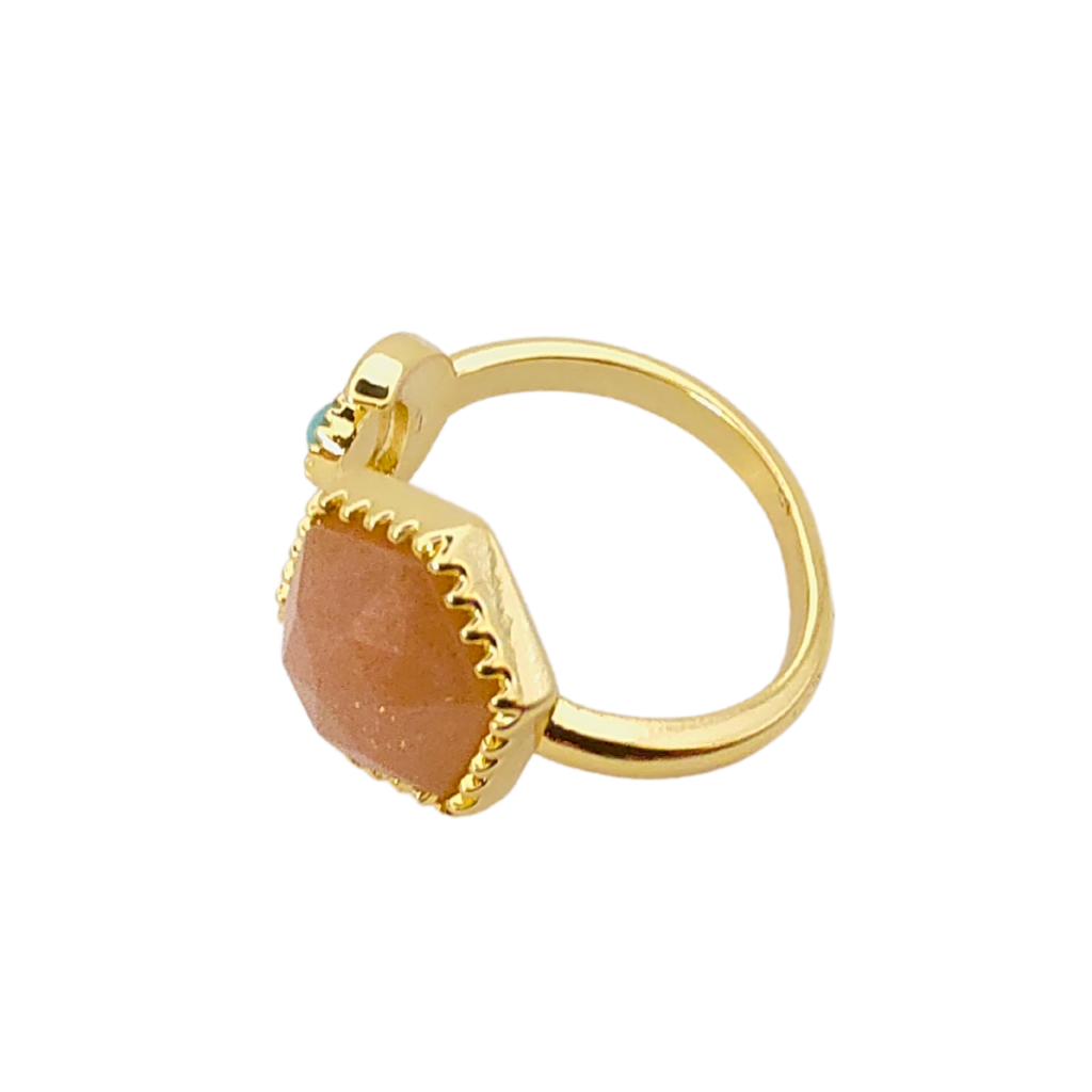 Eclético Anel Ajustável de Quartzo Rosa - Energiza.ME - Acessórios em Pedras Naturais e Terapias