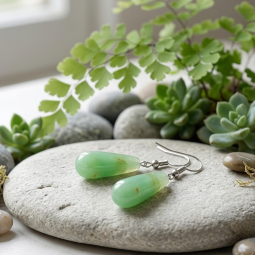 Extravagante Brinco de Aventurine Encantado - Energiza.ME - Acessórios em Pedras Naturais e Terapias