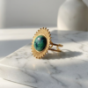 Intrigante Anel Ajustável de Turquesa Africana - Energiza.ME - Acessórios em Pedras Naturais e Terapias