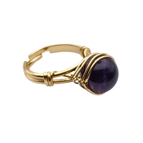 Luminous Essence Anel Ajustável de Ametista - 02