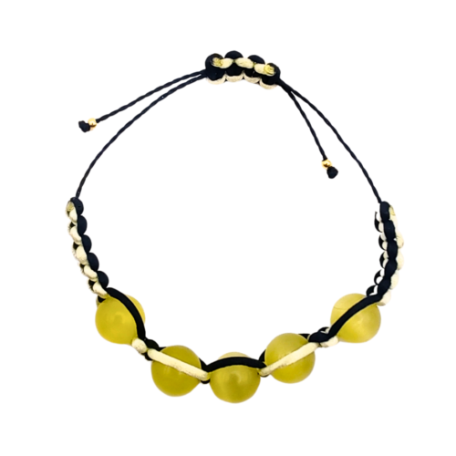 Pulseira Alto Astral Olho de Gato Amarelo - Energiza.ME