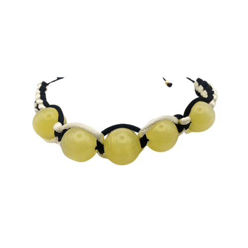 Pulseira Alto Astral Olho de Gato Amarelo - Energiza.ME