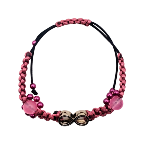 Pulseira Calma Infinita Jade Rosa - Energiza.ME