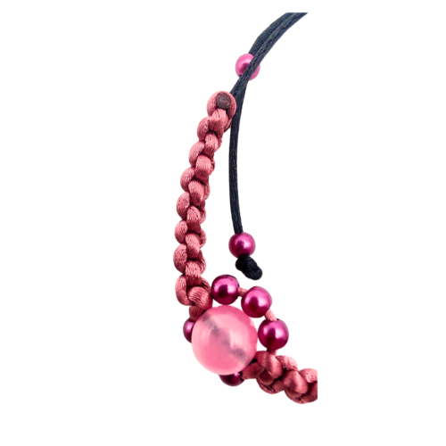 Pulseira Calma Infinita Jade Rosa - Energiza.ME