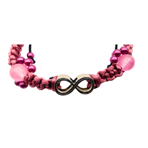 Pulseira Calma Infinita Jade Rosa - Energiza.ME