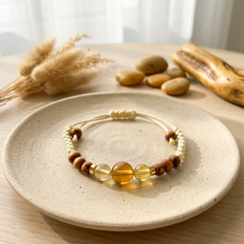 Pulseira Felicidade de Citrino - Energiza.ME - Acessórios em Pedras Naturais e Terapias