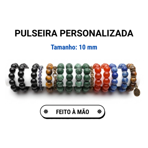 Pulseira Personalizada Feita à Mão - 10mm - Energiza.ME