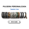 Pulseira Personalizada Feita à Mão - 8mm - Energiza.ME
